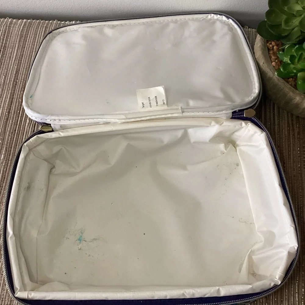 Tory Burch Blue and White Travel Bag